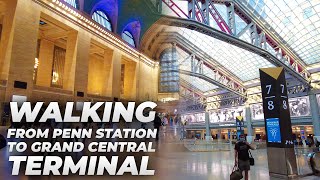 Walking NYC  Penn Station to Times Square amp Grand Central Terminal July 2021 [upl. by Ellehcear]