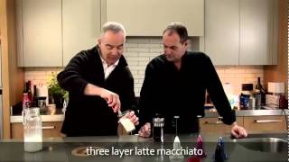 aerolatte  milk frother makes three layer caffè latte macchiato [upl. by Leunamne]