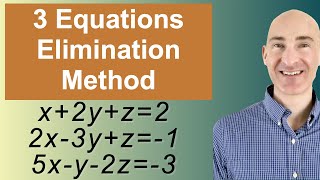 Solving Systems of 3 Equations Elimination [upl. by Philippine70]