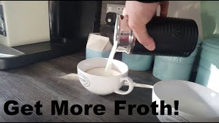 How to Get More Froth from Your Nespresso Coffee Aeroccino  Nespresso tips and help [upl. by Lydell]