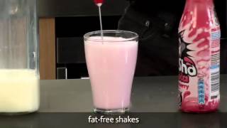 How to make a fat free milkshake using an aerolatte milk frother [upl. by Marrilee946]