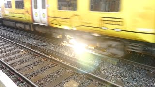 Merseyrail 507 009 making arcs at Birkdale station [upl. by Child]