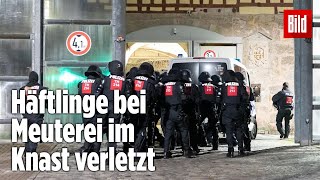 Gefängnismeuterei Polizei stürmt Knast in Thüringen  JVA Untermaßfeld [upl. by Shurlocke]